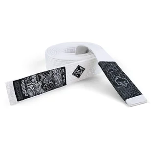 Pas premium do BJJ z panelem na belki Ground Game biały - Kimona, stroje i obuwie - miniaturka - grafika 1