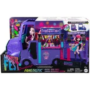 Lalka MONSTER HIGH Koncertowy Food Truck HXH83 - Lalki dla dziewczynek - miniaturka - grafika 1