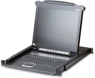 Przełączniki KVM - Konsola KVM ATEN CL1000M, LCD 43 cm, VGA, PS/2, układ brytyjski 14.01.6296 - miniaturka - grafika 1