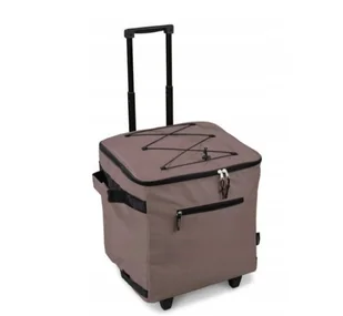 Wózek na zakupy z torbą termoizolacyjną TOPMOVE, brązowy 40 l - Torby i wózki na zakupy Wózek na zakupy z torbą termoizolacyjną TOPMOVE, brązowy 40 l - Torby i wózki na zakupy - miniaturka - grafika 1