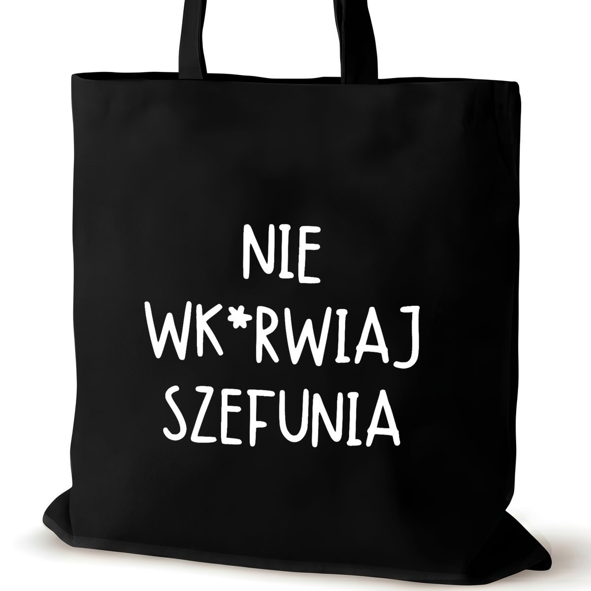 Torba bawełniana czarna VIRAL na ramię śmieszna prezent duża nie wk szefa