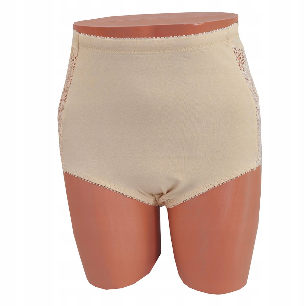 Majtki Plus Size Figi Wysokim Stanem Wyszczuplające Bawełniane Koronka 4XL