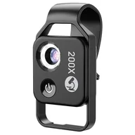 Pozostałe akcesoria do telefonów - Obiektyw APEXEL APL-MS002BK 200X micro Czarny - miniaturka - grafika 1