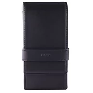 Piórniki - DiLoro Skórzany czteroramienny piórnik na cztery wieczne, kulkowe długopisy i ołówki, Czarny, Klasyczny - miniaturka - grafika 1