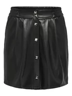 Spódnice - ONLY Onlblake Hw Faux Lea Short Spódnica skórzana PNT, czarny, M - miniaturka - grafika 1