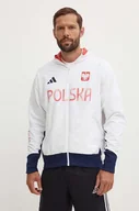 Kurtki męskie - adidas Performance kurtka Olympic męska kolor biały przejściowa JF6676 - miniaturka - grafika 1