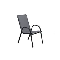 Fotele i krzesła ogrodowe - Fotel Endo stalowy z tekstylenem szary - miniaturka - grafika 1