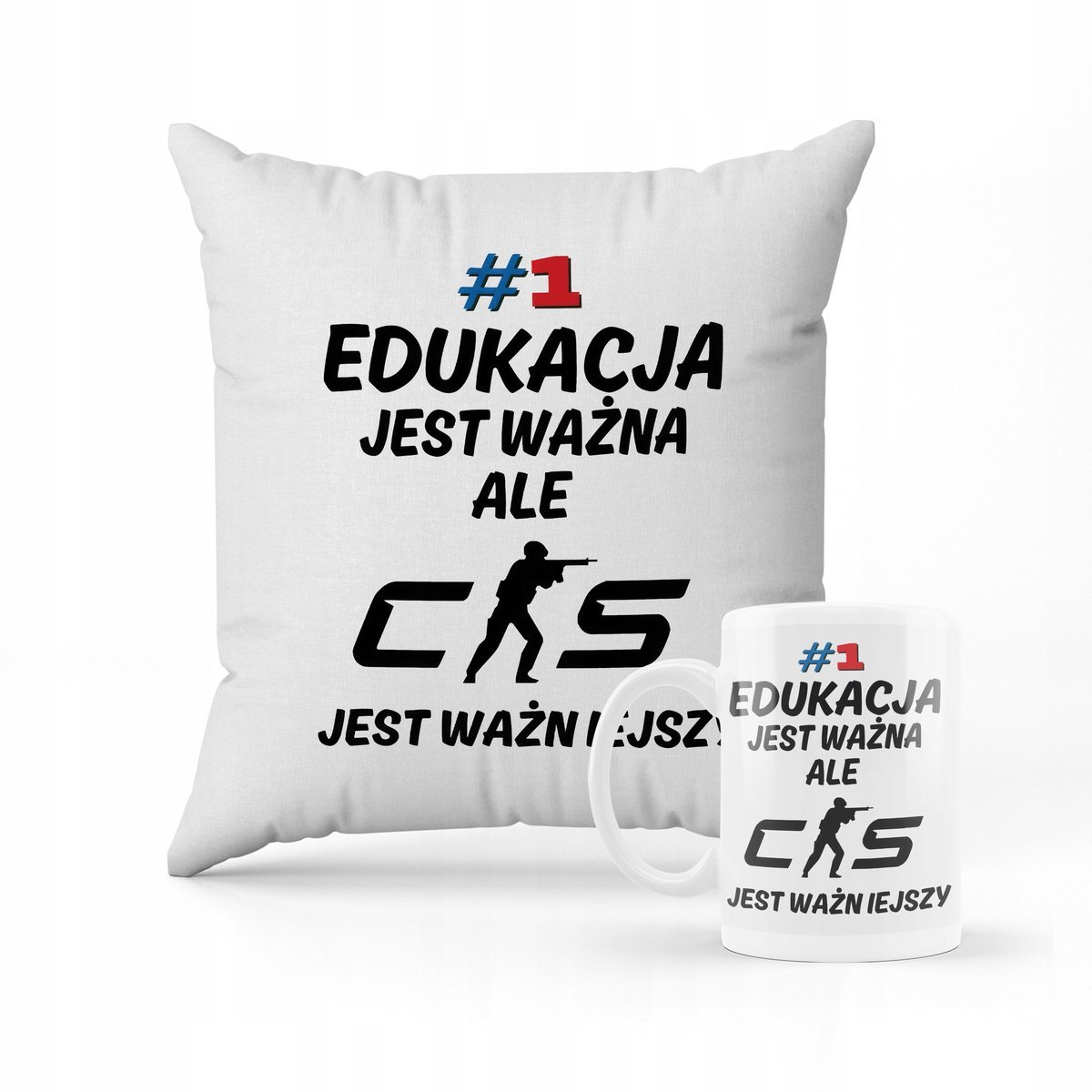 ZESTAW PODUSZKA + KUBEK csgo + IMIĘ