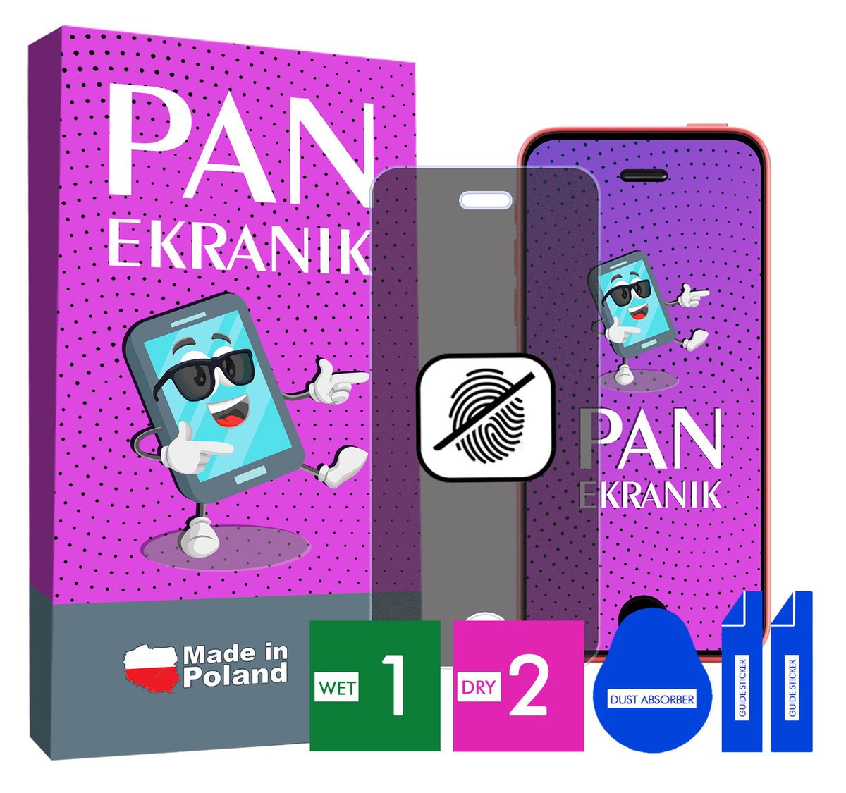 FOLIA 5D PRYWATYZUJĄCA MATOWA DO APPLE IPHONE 5C CAŁY EKRAN ORYGINALNA