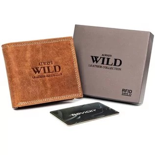 Portfele - Skórzany portfel dla mężczyzny Always Wild RFID - grafika 1