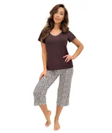 Piżamy damskie - Piżama ZOYA 3/4 Czarny S - miniaturka - grafika 1