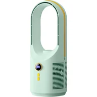 Wentylatory - Wentylator stołowy bezlistny, mały i cichy, 5 prędkości, ładowanie przez USB (zielony) - miniaturka - grafika 1