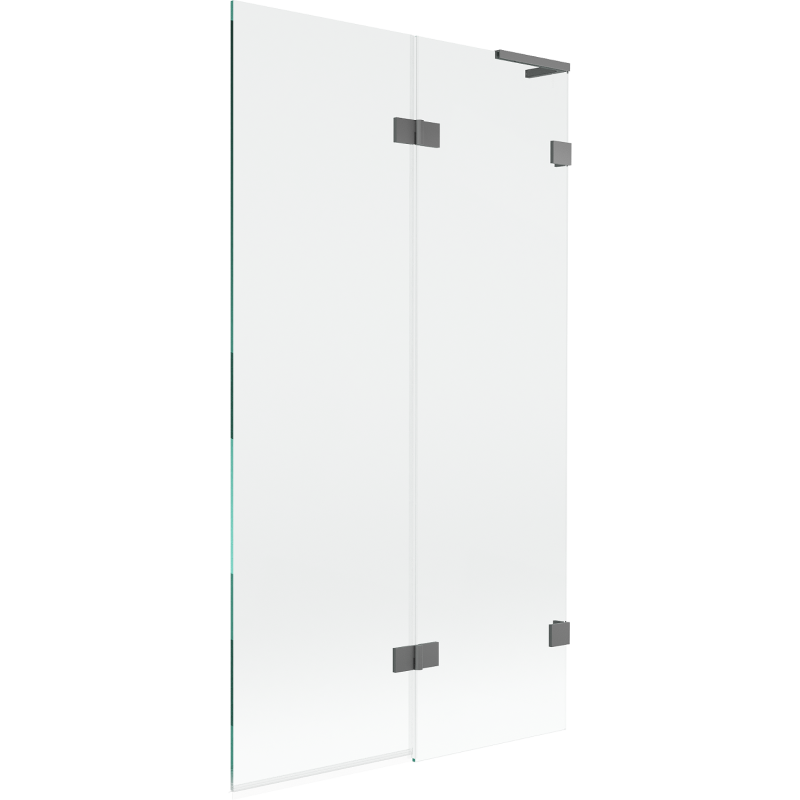 Mexen Lunar L parawan nawannowy 2-skrzydłowy prawy 100 x 150 cm, transparent, gun metal - 897L-100-100-95-00-P