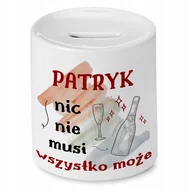 Skarbonki - Skarbonka Dla Patryka na Urodziny Idealny Prezent z Nadrukiem ze Zdjęciem - miniaturka - grafika 1