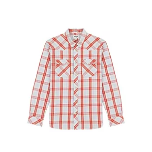 Wrangler Męska koszula westernowa, pudrowy niebieski, rozmiar XL, niebieski (Powder Blue), XL - Koszule męskie - miniaturka - grafika 1