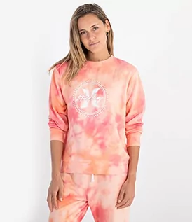 Bluzy damskie - Hurley Damska bluza z kapturem W Tie Dye Gf Fleece Crew Mln M 3HKJ0168-947 - grafika 1