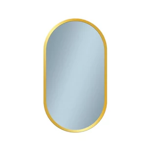 Lustro łazienkowe bez oświetlenia Oslo Gold 50 x 90 Venti - Lustra - miniaturka - grafika 1