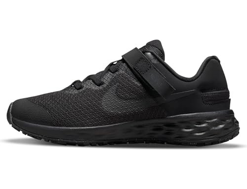 NIKE Buty gimnastyczne dla dzieci Revolution 6 Flyease unisex, Czarny czarny Dk Smoke Grey, 35 EU
