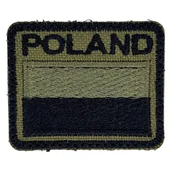 Odzież taktyczna i umundurowanie - TM Naszywka flaga Polski z napisem Poland 52 x 42 mm - Olive - miniaturka - grafika 1