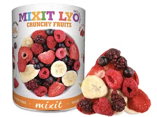 Liofilizowane "Chrupiące owoce - malina, truskawka, jeżyna, czarna porzeczka, banan" Mixit, 70g - Bakalie - miniaturka - grafika 1