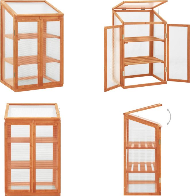 vidaXL Szklarnia 60x45x100 cm drewno jodłowe - Szklarnia - Szklarnie - Szklarnie drewniane - Szklarnie drewniane