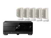 Kino domowe - Yamaha RX-A6A czarny + 5 x M-1 biały - miniaturka - grafika 1