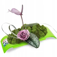 Donice - Ikebana na kwiaty prostokątna 4 x 36 cm, zielona - miniaturka - grafika 1