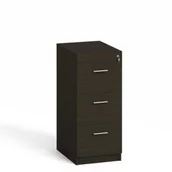 Szafy biurowe - B2B Partner Drewniana szafa kartotekowa, 3 szuflady, wenge kart 3xA4 wenge - miniaturka - grafika 1