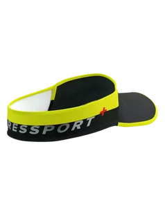 COMPRESSPORT Daszek biegowy ULTRALIGHT VISOR V2 FLASH black/fluo yellow - Czapki i chusty sportowe damskie - miniaturka - grafika 2