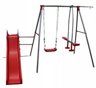 Place zabaw - Solidny Metalowy Plac Zabaw Tymek Czerwony Od 4iQ - miniaturka - grafika 1