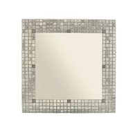 Lustra - Lustro szare kwadratowe, szare lustro na ścianę, mozaika, lustro glamour - miniaturka - grafika 1