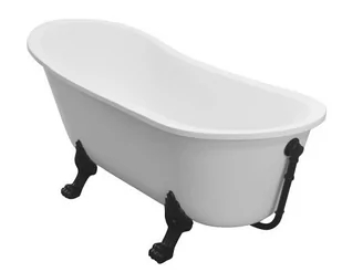 Besco WAO-160+CZ OLAYA wanna wolnostojąca 160 x 68nogi czarne - Wanny - miniaturka - grafika 3