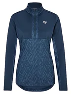Koszulki i topy damskie - Ziener Damska bluza narciarska JAPRA, bluza narciarska, koszulka funkcyjna, ciepła, elastyczna, bez PFC, nadruk w kolorze granatowym, 44 - miniaturka - grafika 1