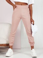 Spodnie sportowe damskie - Spodnie dresowe damskie FASHIONCORE różowe Dstreet UY2160 - miniaturka - grafika 1