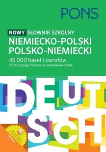 Nowy słownik szkolny niemiecko-polski polsko-niemiecki - Książki do nauki języka niemieckiego - miniaturka - grafika 1