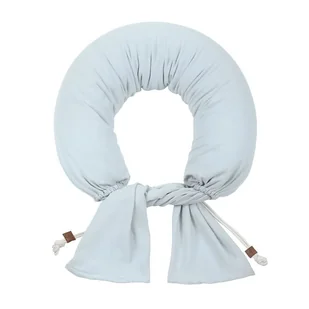 Hi Little One poduszka ciążowa dla Mamy i Noworodka MULTI 3w1 BIO bawełna KANGOO Baby Blue - Poduszki do karmienia - miniaturka - grafika 1