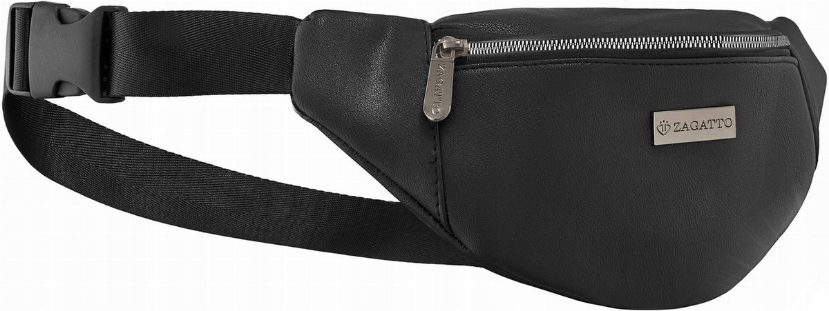 Nerka damska skórzana eco czarna saszetka pojemna torebka crossbody