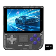 Konsole i gry retro - Ręczna konsola do gier Powkiddy V10, karta TF 64GB ponad 5000 gier, ekran IPS 3,5 cali - Przezroczysty czarny - miniaturka - grafika 1