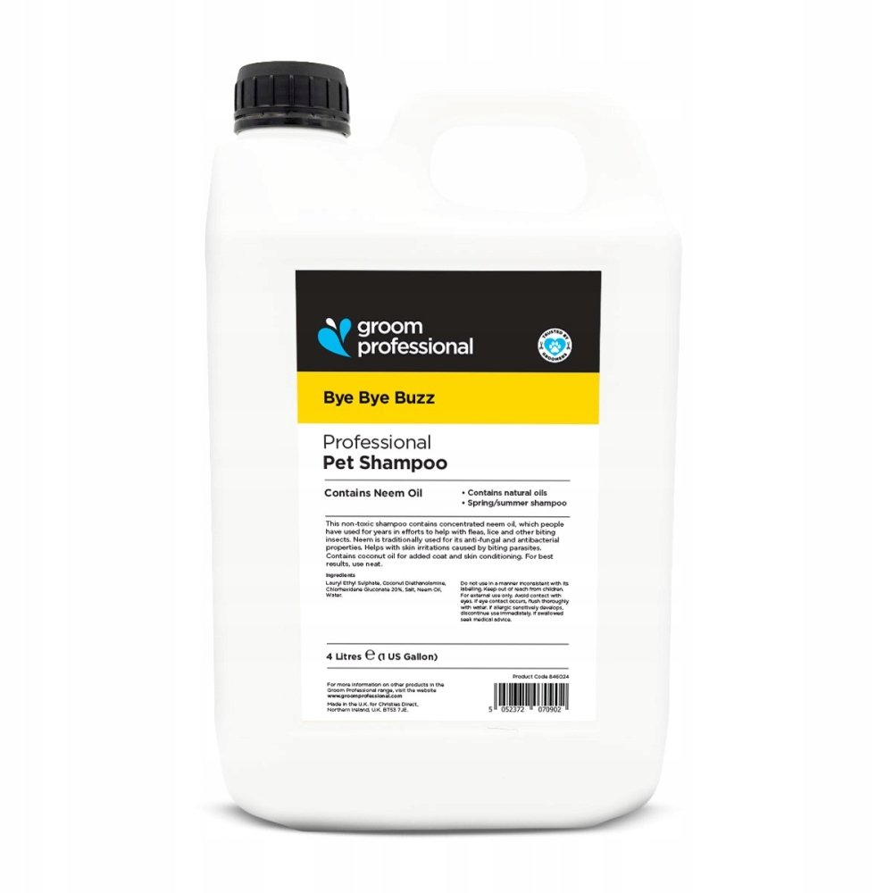 Groom Professional Bye Bye Buzz Shampoo 4 l szampon oczyszczający, odstra