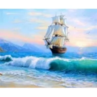 Malowanie po numerach - Malowanie po numerach. Statek 40 x 50 5625 - Norimpex - miniaturka - grafika 1