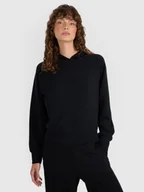 Bluzy damskie - 4F Bluza dresowa nierozpinana z modalem damska - czarna L - miniaturka - grafika 1