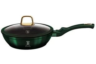 Berlinger Haus Patelnia PATELNIA GRANITOWA 24CM Z POKRYWKĄ METALLIC LINE EMERALD BH-6049 - Patelnie - miniaturka - grafika 2