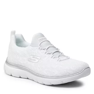 Sneakersy damskie - SKECHERS Sneakersy 149037 WSL White/Silver - grafika 1