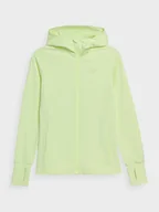 Bluzy sportowe damskie - Damska bluza treningowa z kapturem 4F 4FSS22TFSWF006 - miniaturka - grafika 1