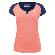 Tenis ziemny - Koszulka damska Babolat Play Cap Sleeve Top fluo strike/estate blue XS - miniaturka - grafika 1