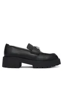 Półbuty damskie - Calvin Klein Loafersy Chunky Loafer Lth Hw YW0YW01912 Czarny - miniaturka - grafika 1