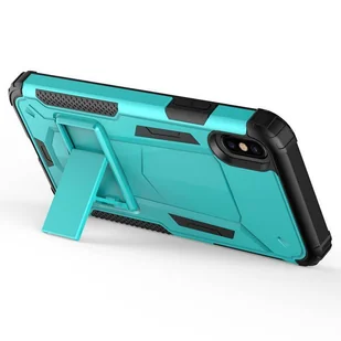 Zizo Hybrid Transformer Cover Pancerne etui iPhone X z podstawką (Teal/Black) - Etui i futerały do telefonów - miniaturka - grafika 4