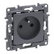 Gniazdka elektryczne - Legrand Gniazdo pojedyncze Niloe Selection 762161 z uziemieniem IP44 16A 250V~ bez przesłony zaciski śrubowe aluminium - miniaturka - grafika 1