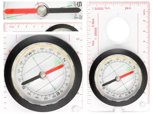 MFH Kompas kartograficzny z linijką 082-034 - Kompasy - miniaturka - grafika 1