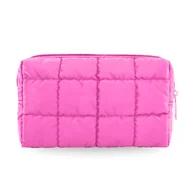 Nerki - Kosmetyczka pikowana lekki organizer - ciemny róż - miniaturka - grafika 1